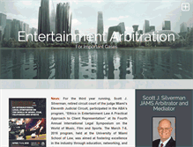Tablet Screenshot of entertainmentarbitration.com